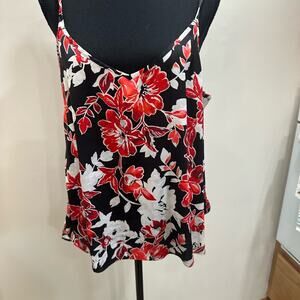 White House Black Market size 16 white red black tank top
